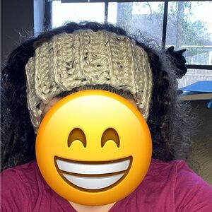 Cozy Cream crochet Headband for Kids